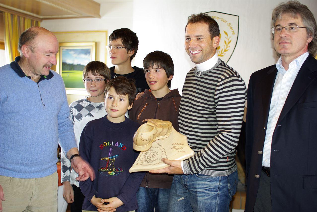 La Fondation de Sergio Garcia soutient le Mouvement junior du Golf Club Crans-sur-Sierre