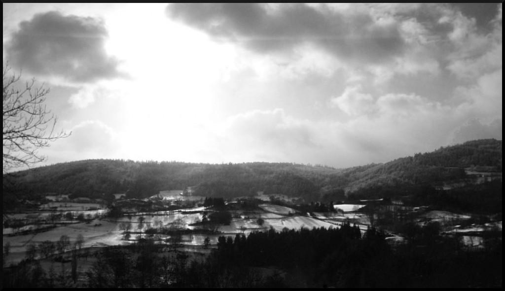 Neige en noir et blanc