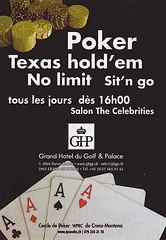 On joue au Poker tous les jours au Grand Hôtel du Golf