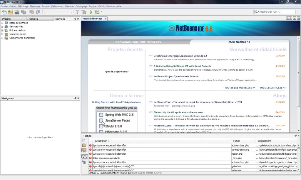 Netbeans 6.8 : IDE pour développement PHP Symfony