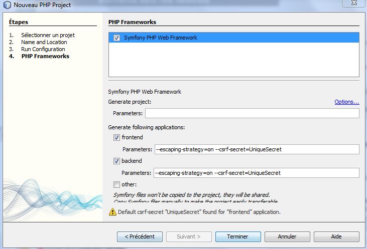 Netbeans 6.8 : IDE pour développement PHP Symfony