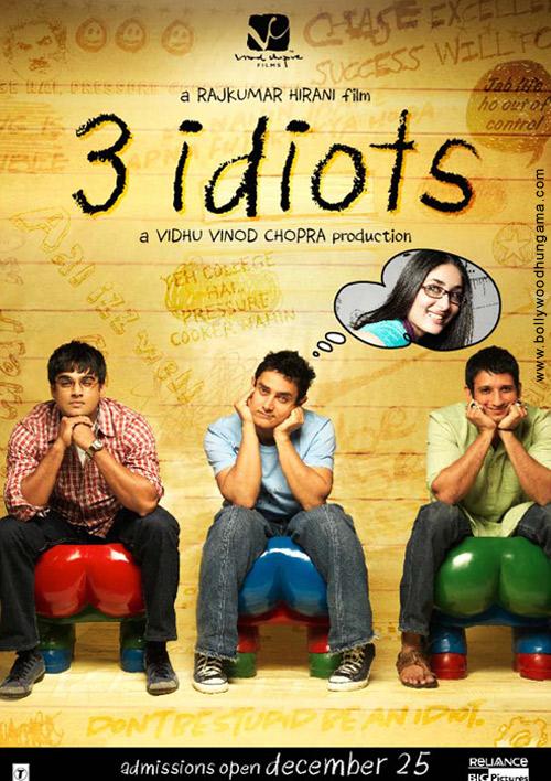 3 Idiots, Aamir Khan,Kareena Kapoor,R Madhavan,Sharman Joshi,Boman Irani,Mona Singh,Parikshat Sahni,Javed Jaffrey,Akhil Mishra