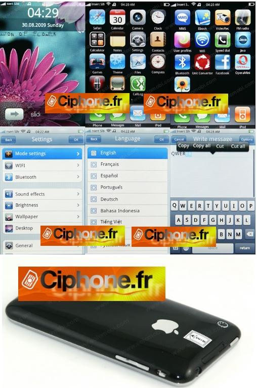 Ciphone 3GS++, Ecran capacitif et Multitouch