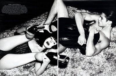 * Baptiste Giabiconi & French girls pour Interview Magazine *