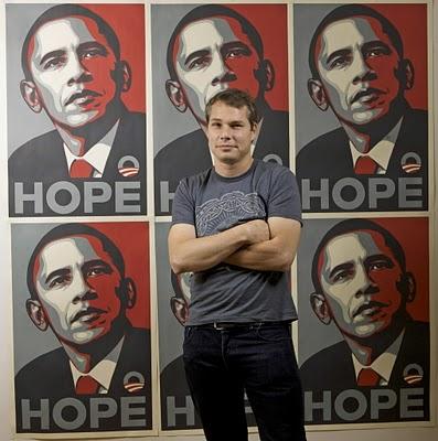 Shepard Fairey tacle Obama