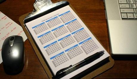 workweek clipboard Des calendriers pour bien démarrer l’année…