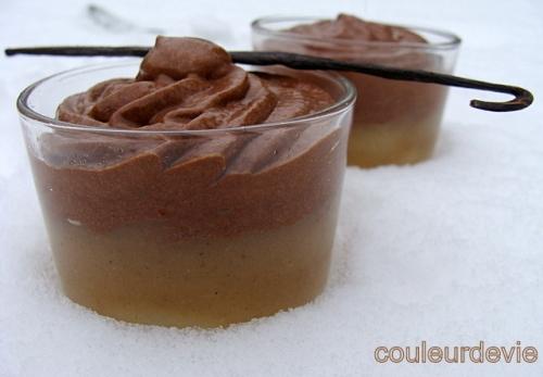 Duo chocolat et poires tatin à la vanille