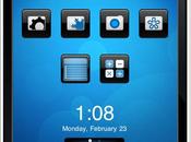 Thème personnalisé blue design pour iPhone