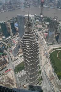 Tour Jin Mao vue depuis le Shanghai World Financial Center