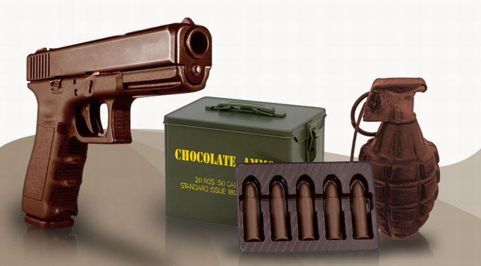 Des armes en chocolat