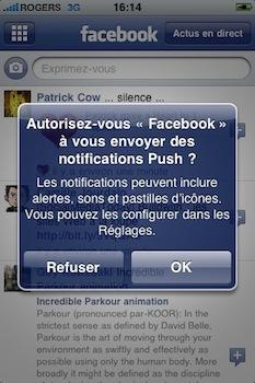 facebook iphone 1 Facebook pour iPhone 3.1: les notifications en mode push et synchronisation des contacts