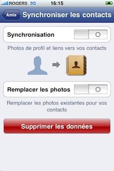 facebook iphone 3 Facebook pour iPhone 3.1: les notifications en mode push et synchronisation des contacts
