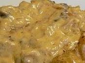 Côtelettes porc sauce champignons, moutarde