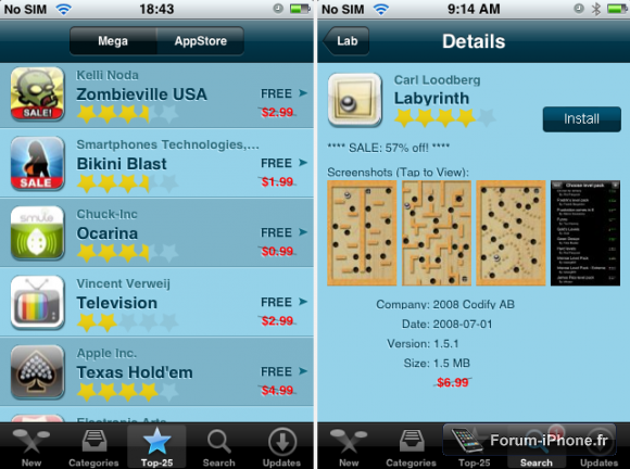 MEGA : Le nouvel AppStore intégré à l’iPhone… Mais gratuit!