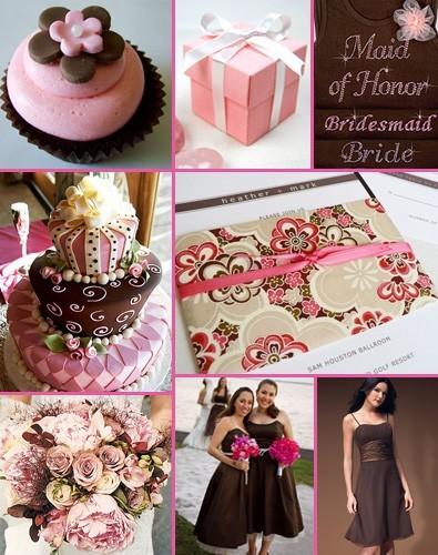 décoration de mariage rose chocolat