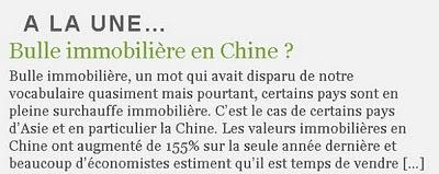 Chine : la bulle immo gonfle....