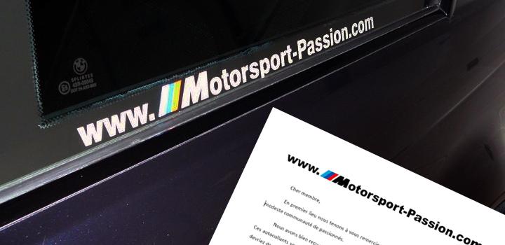 Les stickers Motorsport-Passion sont arrivés !