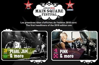 Pink au Main Square Festival d'Arras 2010 !