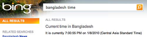 Bing: Time in Bangladesh