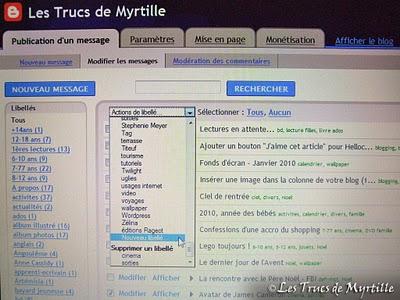 Modifier les libellés de plusieurs articles