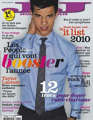Taylor Lautner en couverture du dernier numéro de Jeune & Jolie