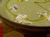 Velouté fèves chèvre frais