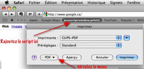 Sauvegarde PDF dans Safari