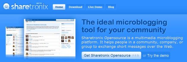 twitter-like, micro-blogging avec Sharetronix en français