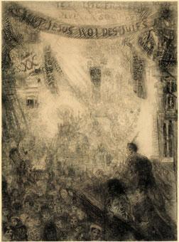 Ensor - La vive et Rayonnante, L'entrée du Christ à Jérusalem, 1885