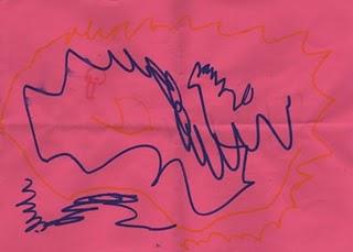 dessin d'une petite fille pour moi de la crêche où je fais une animation de peinture