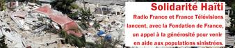 Radio France et France télévisions lance un appel à la générosité suite au séisme à Haïti