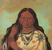 Georges Catlin, Kei-a-gis-gis, une femme des Ojibwa, 1832
