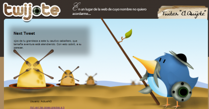 Publiez Don Quichotte sur votre Twitter : Projet Twijote