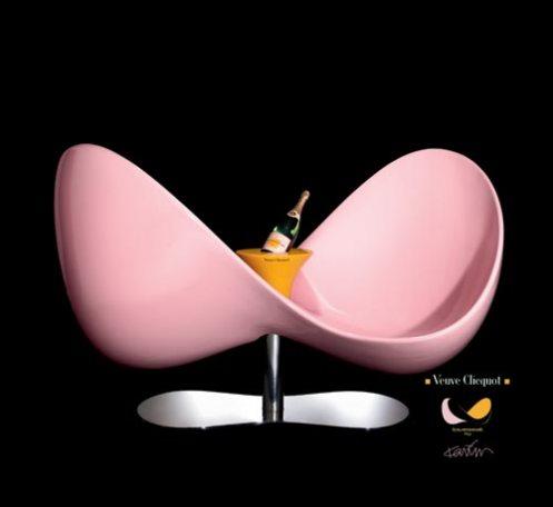 Love seat by Karim Rashid et Veuve Clicquot