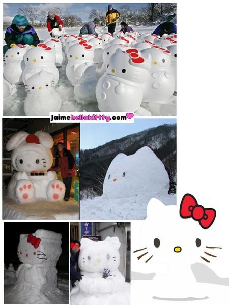 Des bonhommes de neige Hello kitty - Paperblog