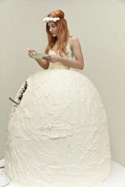Le robe de mariée mangeable ...