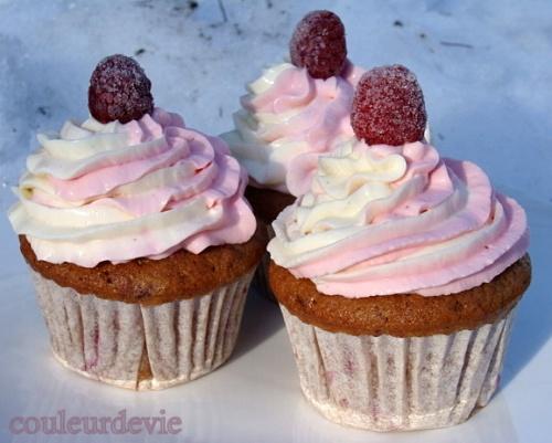 Cupcakes framboise-vanille