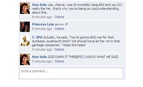 Star Wars on Facebook...