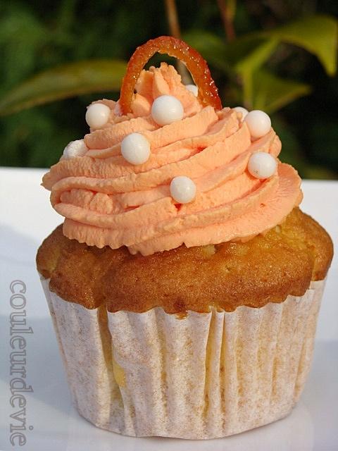 Cupcakes parfum d’orange aux zestes confits et photos de neige