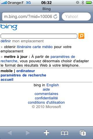 Bing et Bing Maps bientôt sur iPhone à la place de Google ?