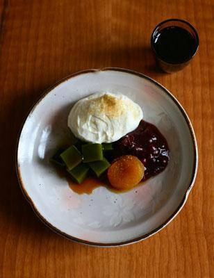 Matcha anmitsu Matcha anmitsu