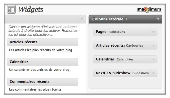Sidebar widget ready