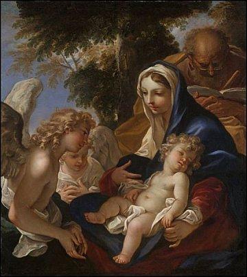 sebastiano ricci sainte famille avec anges