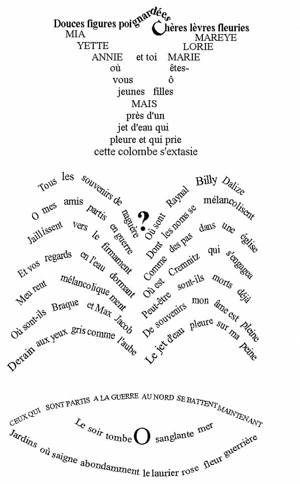 apollinaire calligramme