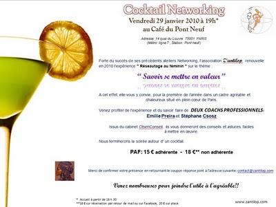 Cocktail networking Z'antilop. 29 janv