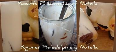 Yaourt Nutella et Philadelphia - Yogures Nutella y Philadelphia