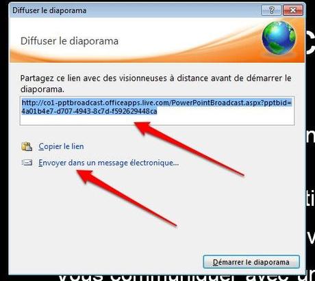 lien url powerpoint Office 2010: Comment organiser une présentation en ligne [PowerPoint]