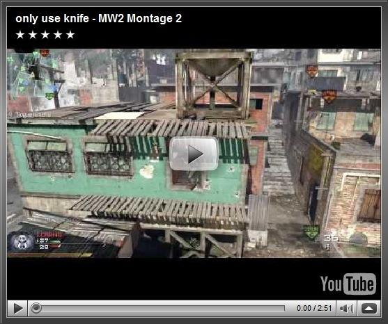 Une vidéo tiré au couteau de Modern Warfare 2.