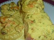 Pavé saumon sauce fruits