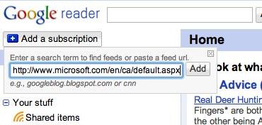 google reader 2 Google Reader surveille les modifications effectuées sur nimporte quel site Web